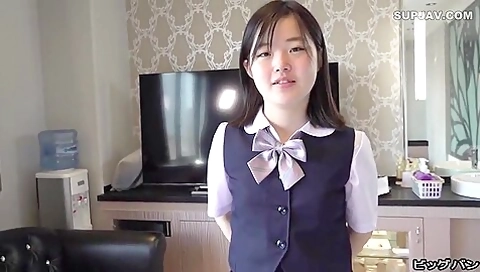 Erika 18yrs Old, Pure Innocent School Uniformed Beauty* Gets Baptized By Super Big Cock Threesome!